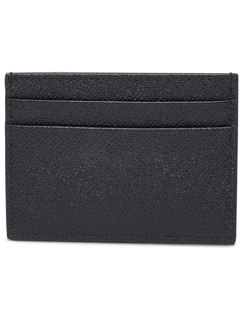 Dolce & Gabbana Textured Black Calf Leather Card Holder