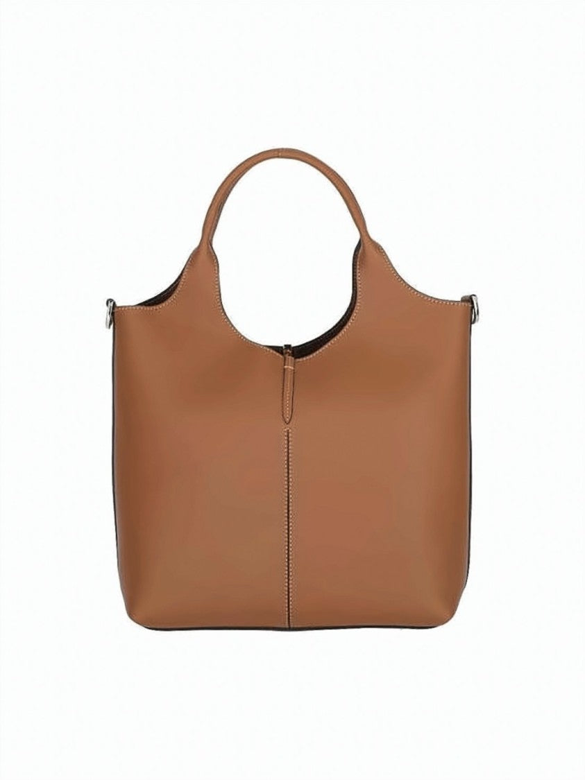 Tod's Structured Smooth Calf Leather Tote Bag