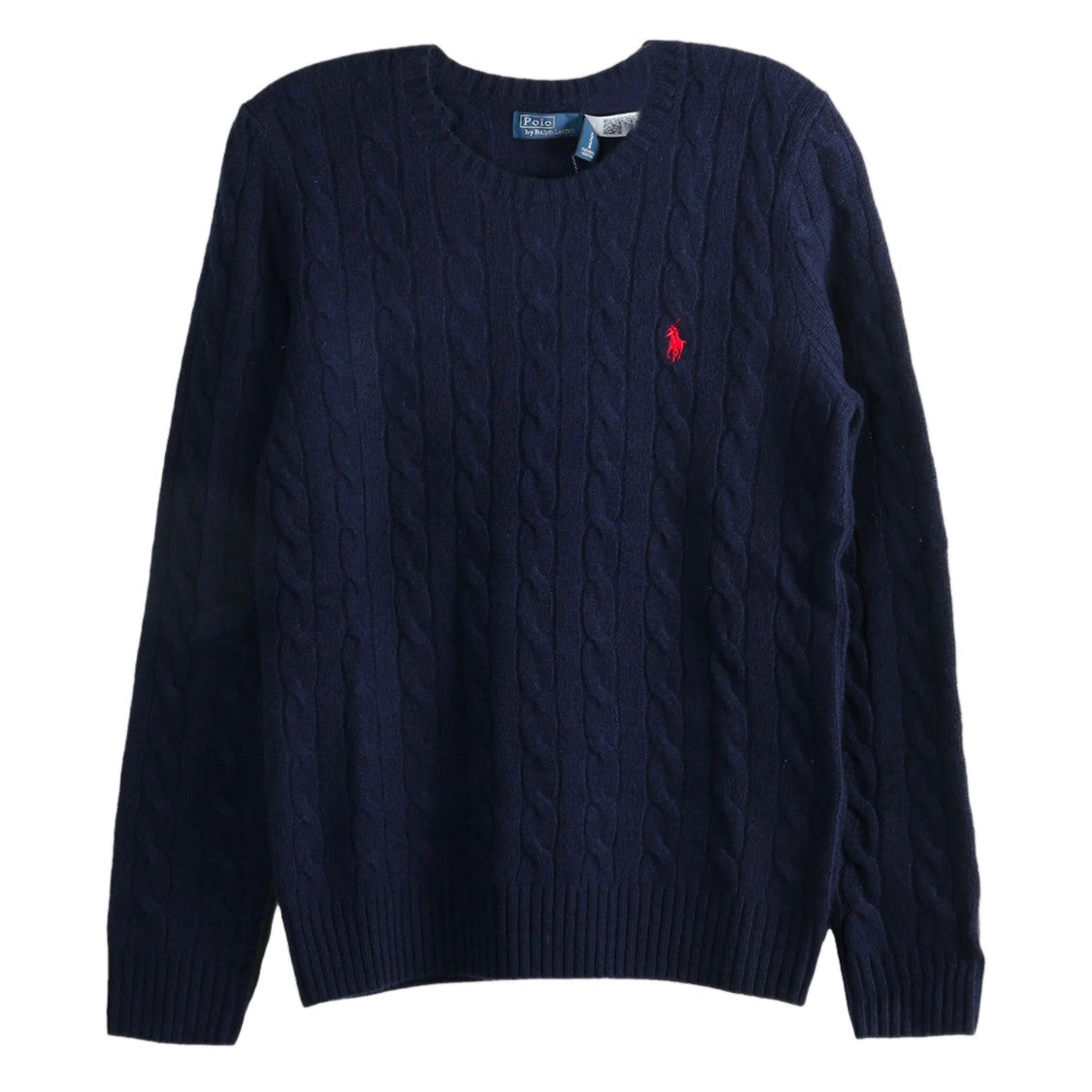 Polo Ralph Lauren Cable-Knit Embroidered Logo Crewneck Sweater