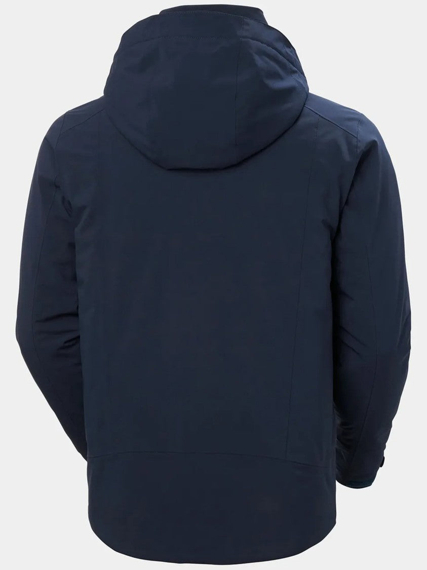 Helly Hansen Fitted Blue Polyamide Jacket With Hood And Zip Pockets