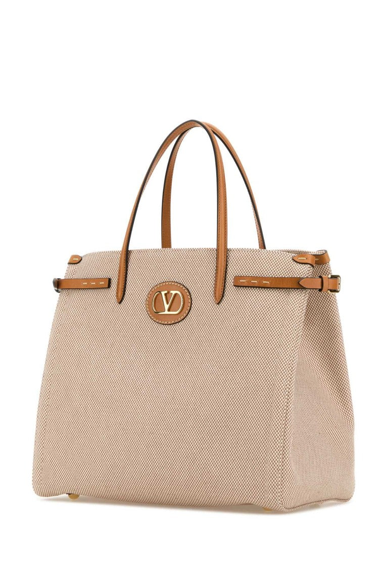 Valentino Garavani Two-Tone Canvas Antibes Shopping Bag