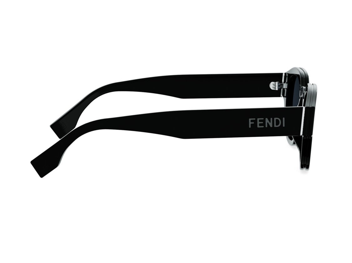Fendi Fe40182i Glossy Bold Rounded Acetate Sunglasses