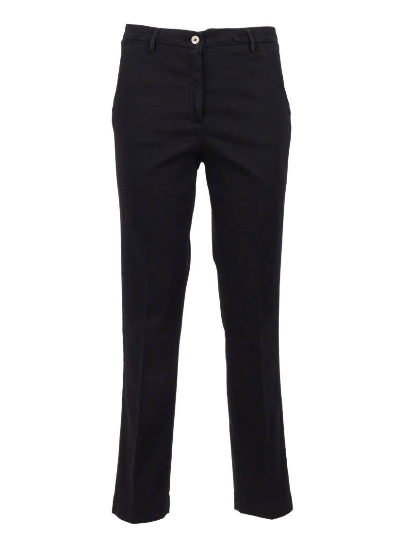 Briglia Tailored Black Smooth Straight-Leg Pants
