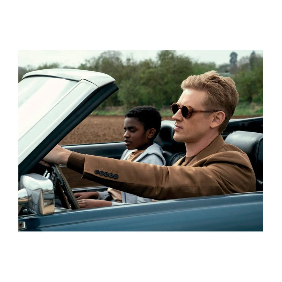L.G.R. Vintage-Inspired Havana Acetate Sunglasses With Green Lenses