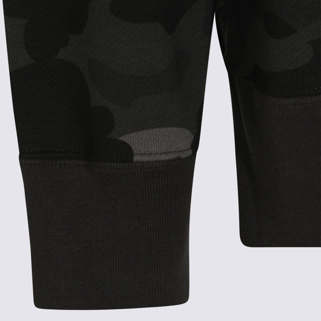 Bape Dark Camouflage Knit Sweatshirt With Bold Graphic