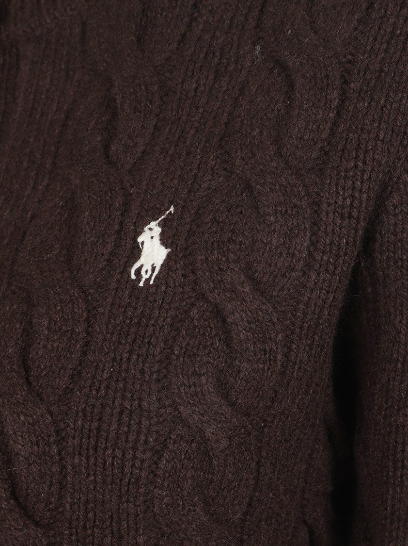 Polo Ralph Lauren Cable-Knit Cardigan With Ribbed Details