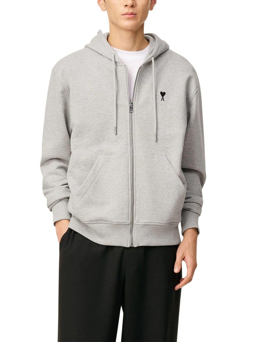 Ami Relaxed Brown Hoodie With Oversized Fit