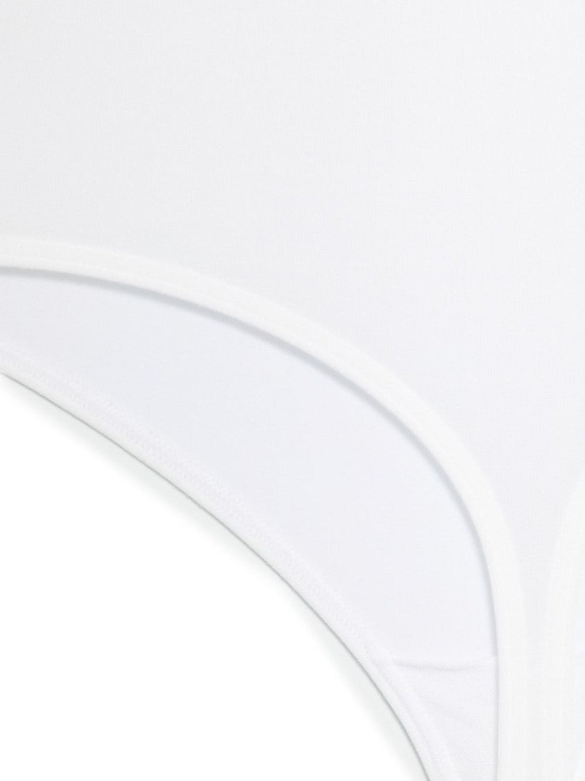 Wolford Fitted White Turtleneck Bodysuit