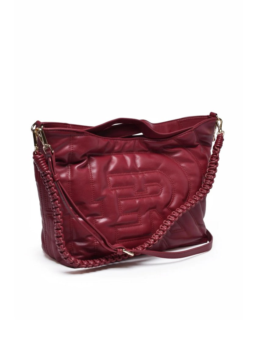 Ermanno Firenze Rachele Handbag With Embossed Lettering And Combination Lock