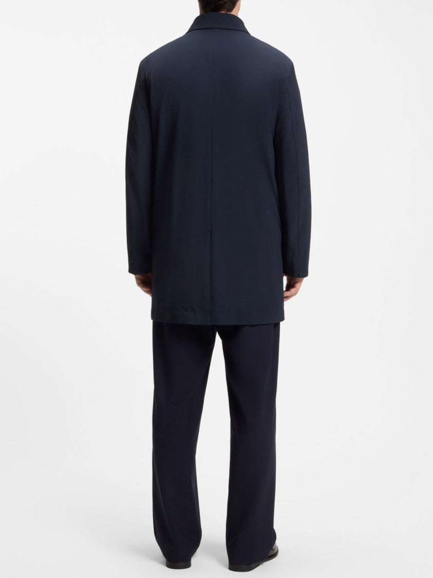 Hugo Boss Regular Fit Coat With Classic Collar And Minimalist Design