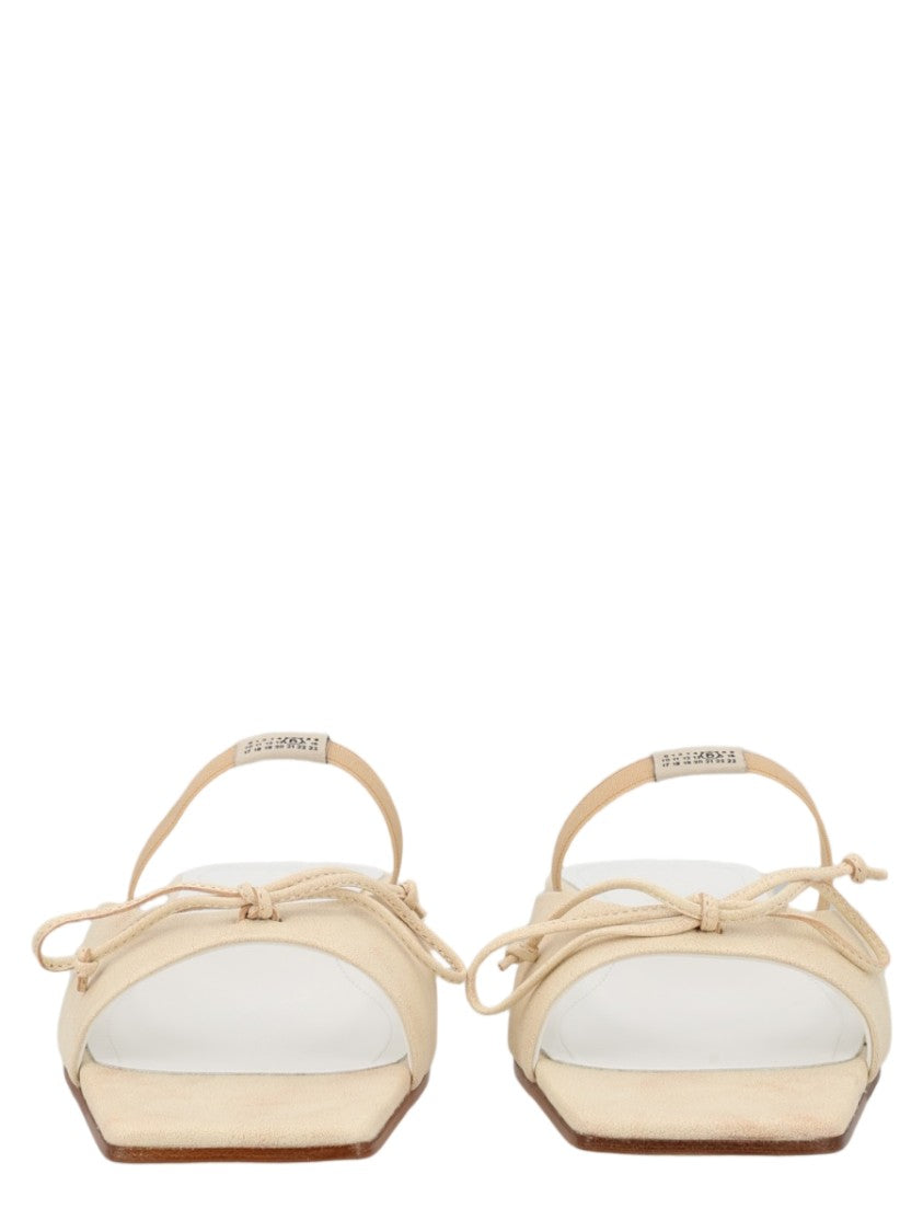 Mm6 By Maison Margiela Square Toe Bow Accent Sandals