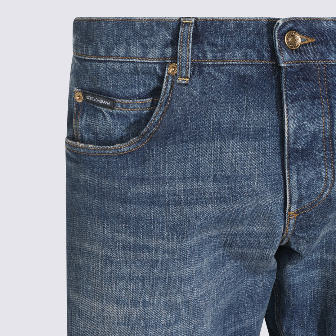 Dolce & Gabbana Straight-Leg Denim Jeans With Subtle Fading And Five-Pocket Styling