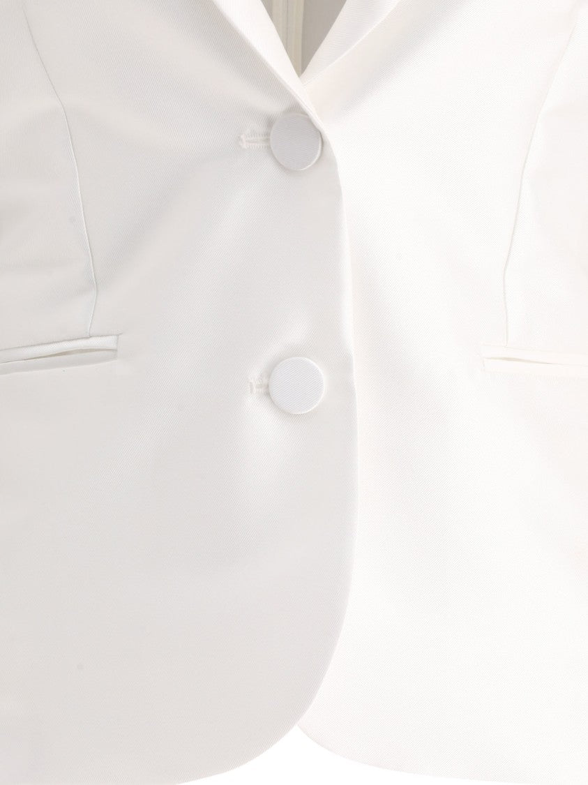 F.It Satin Single-Breasted Blazer