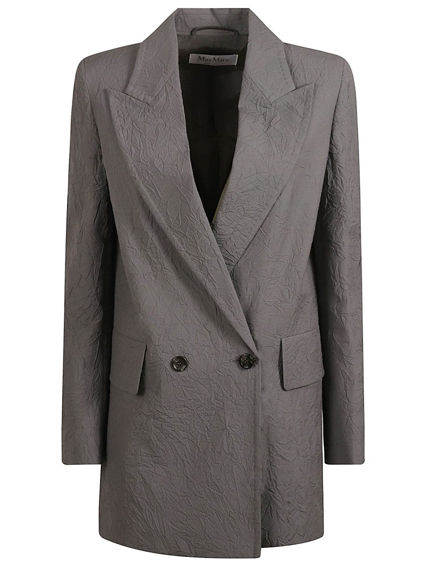 Max Mara Structured Double-Breasted Jacket With Notched Lapels