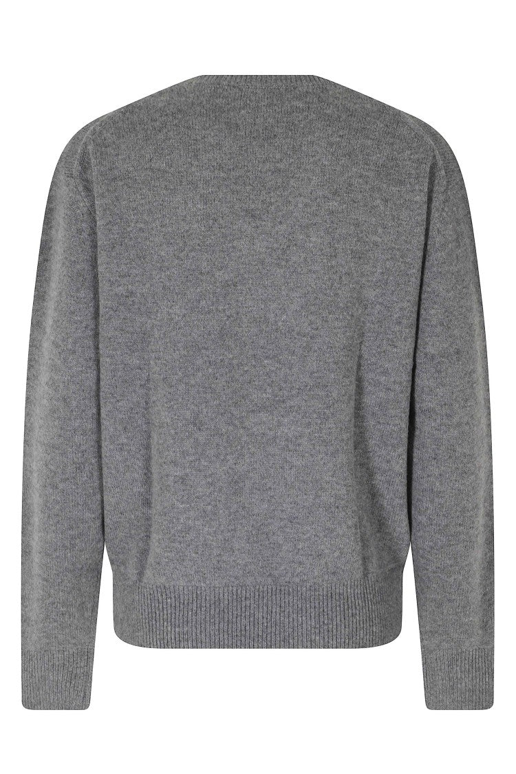 Dunst Heather Gray V-Neck Wool-Cashmere Sweater