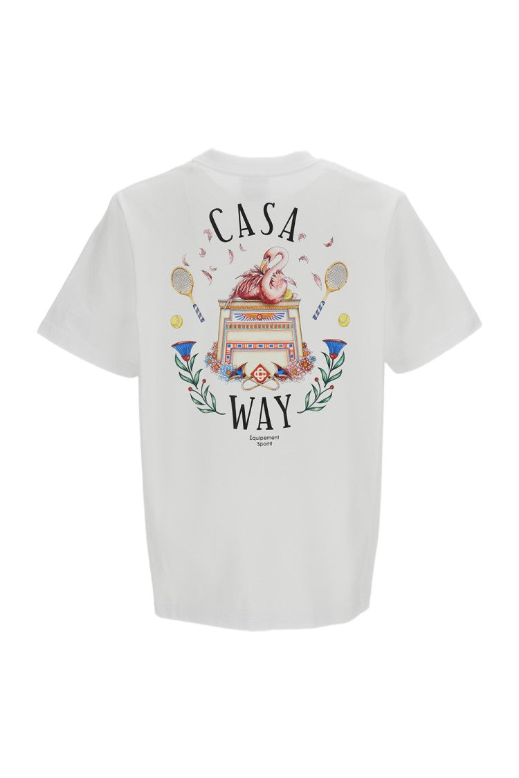 Casablanca White Printed Cotton T-Shirt