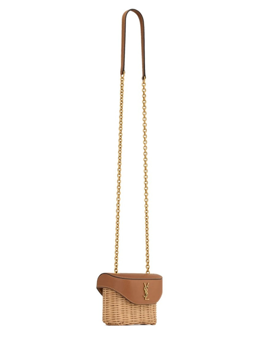 Saint Laurent Box June Woven Osier Micro Bag
