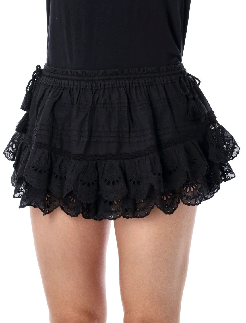 Isabel Marant Étoile Puria Organic Cotton & Lace Shorts