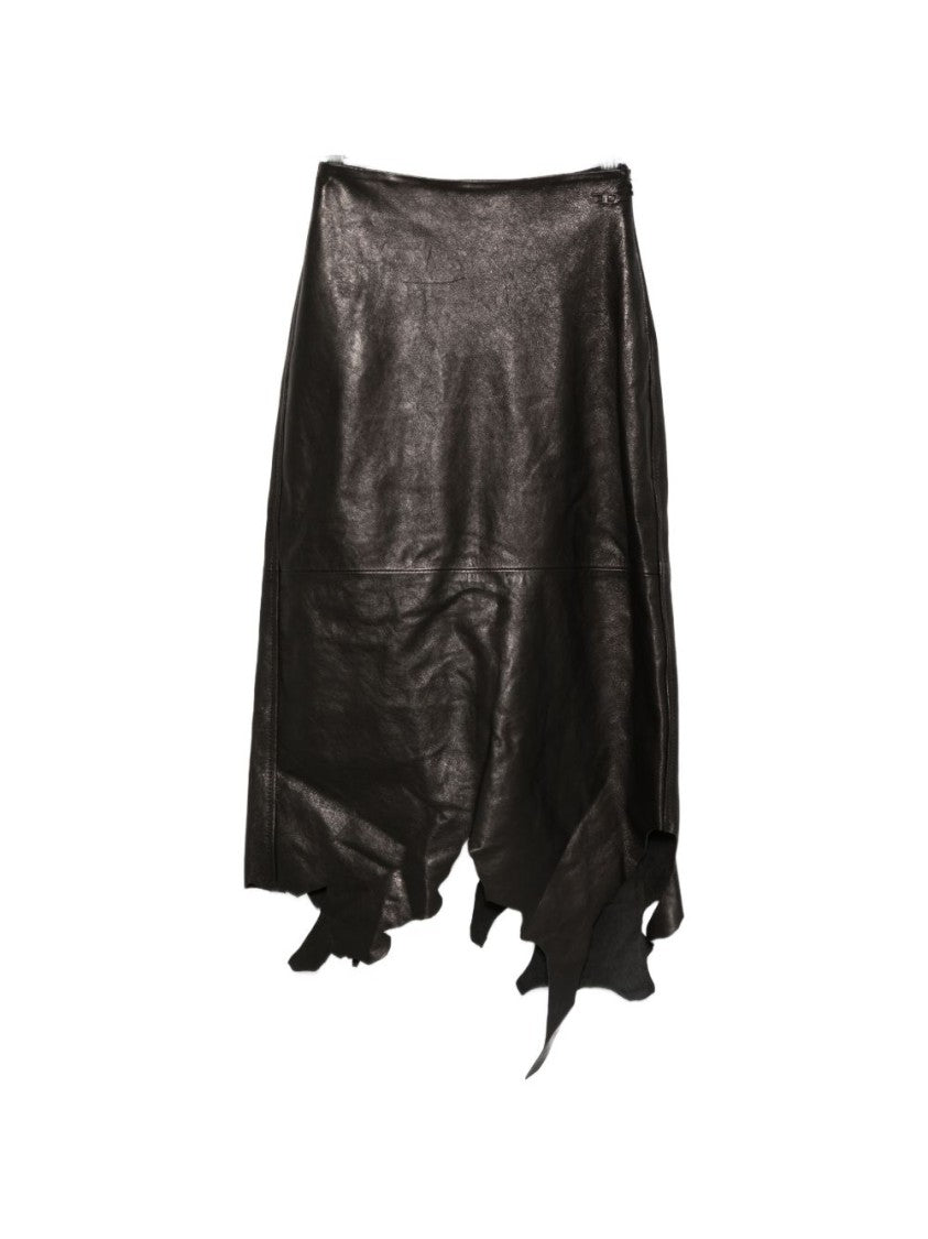 Diesel Black Silk And Nylon Pencil Skirt