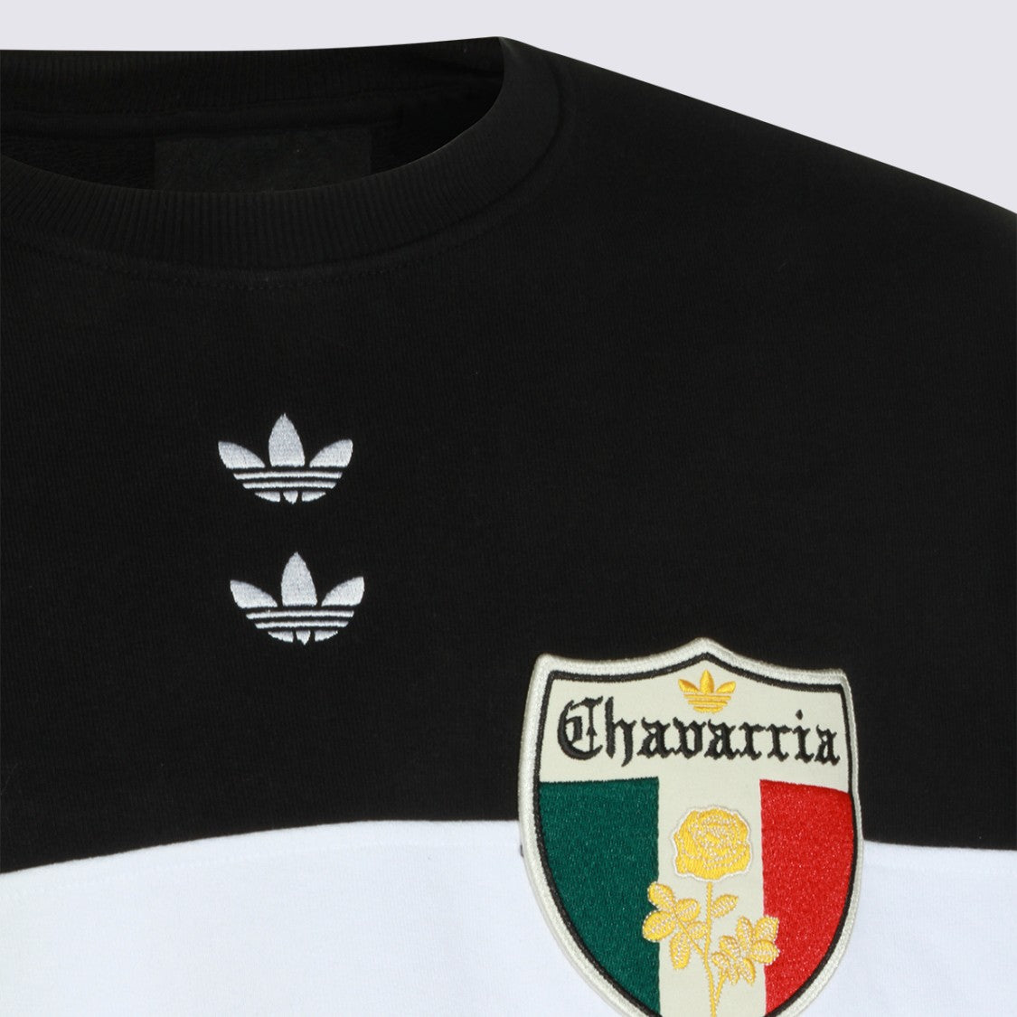 Adidas X Willy Chavarria Color-Block Knit Sweatshirt With Embroidered Details