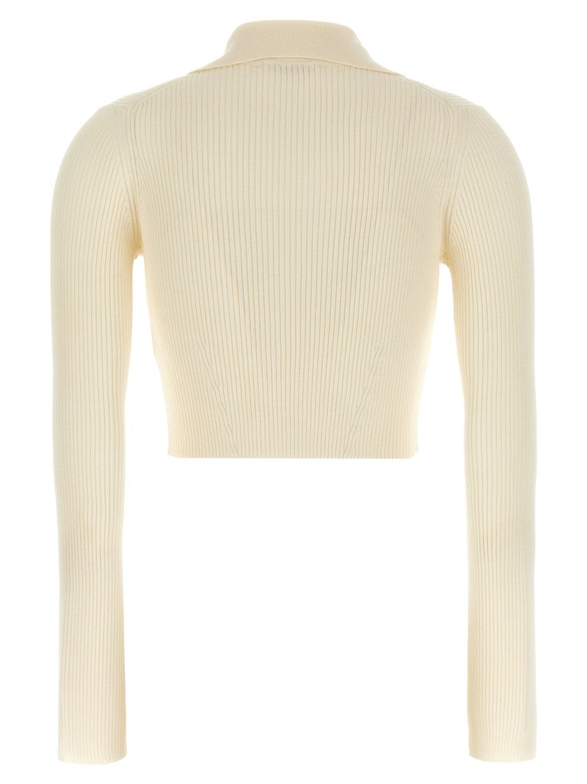 Jil Sander Ribbed Stretch Wool And Viscose Blend Cardigan