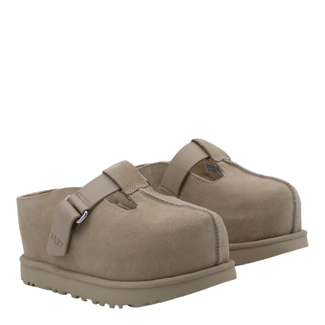 Ugg Closed-Toe Suede Sandals With Wide Adjustable Strap