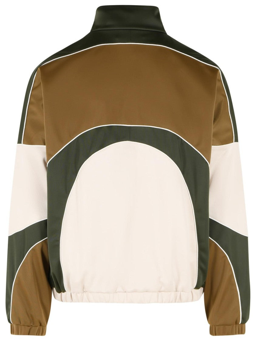 Amiri Color-Block Casual Jacket With Raised Neck And Zip Closure