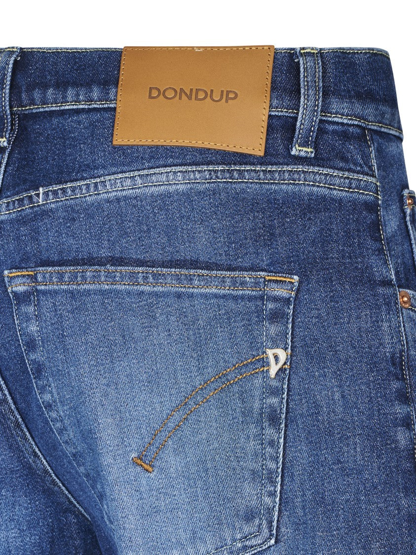 Dondup Straight Leg Loose Fit Denim Trousers With Classic Five-Pocket Design
