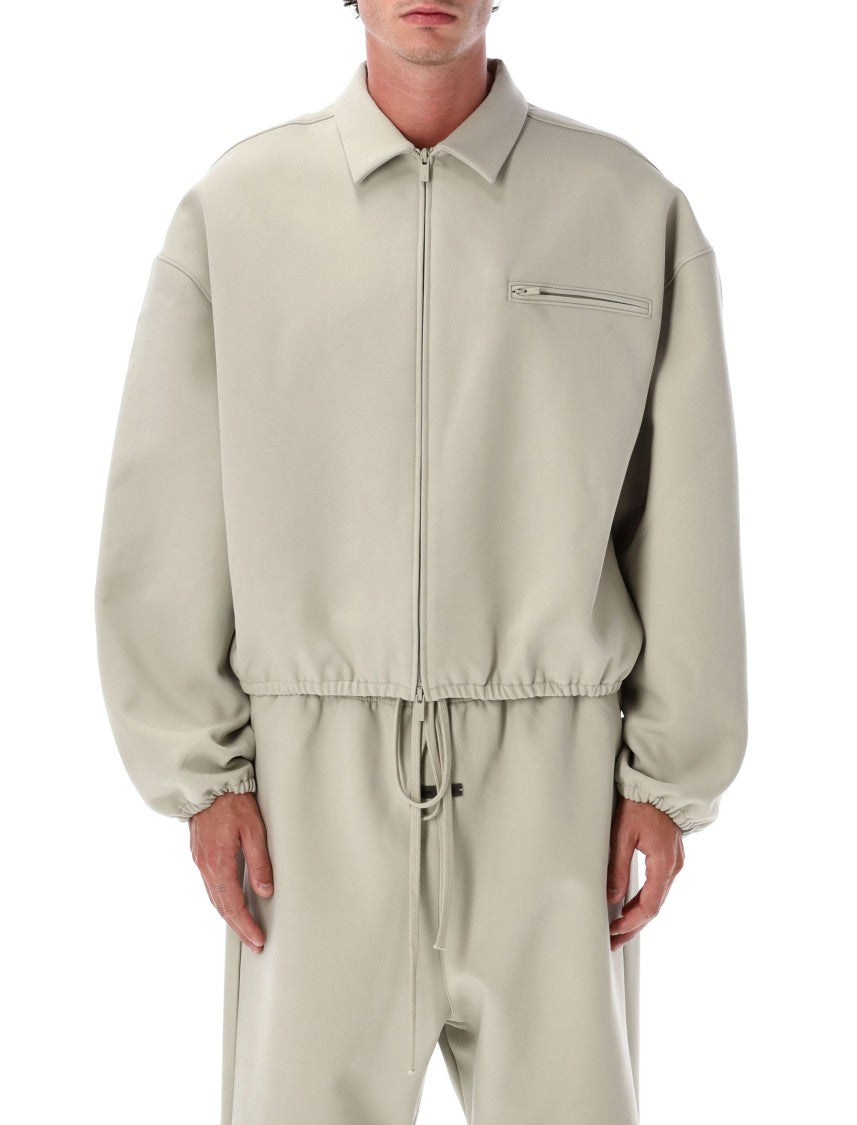 Fear Of God Bonded Canvas Zip-Up Jacket With Boxy Fit And Urban Aesthetic