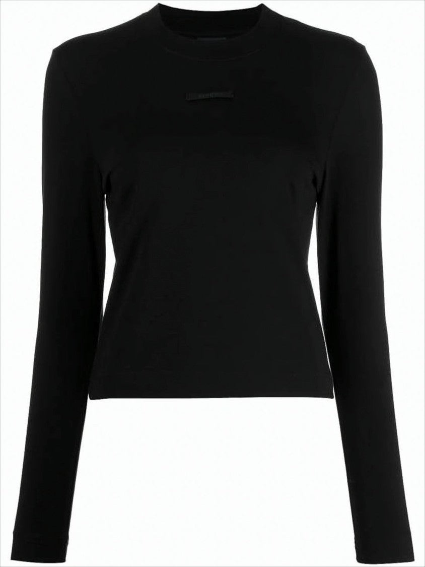 Jacquemus Fitted Long-Sleeve Top With Tonal Logo Patch