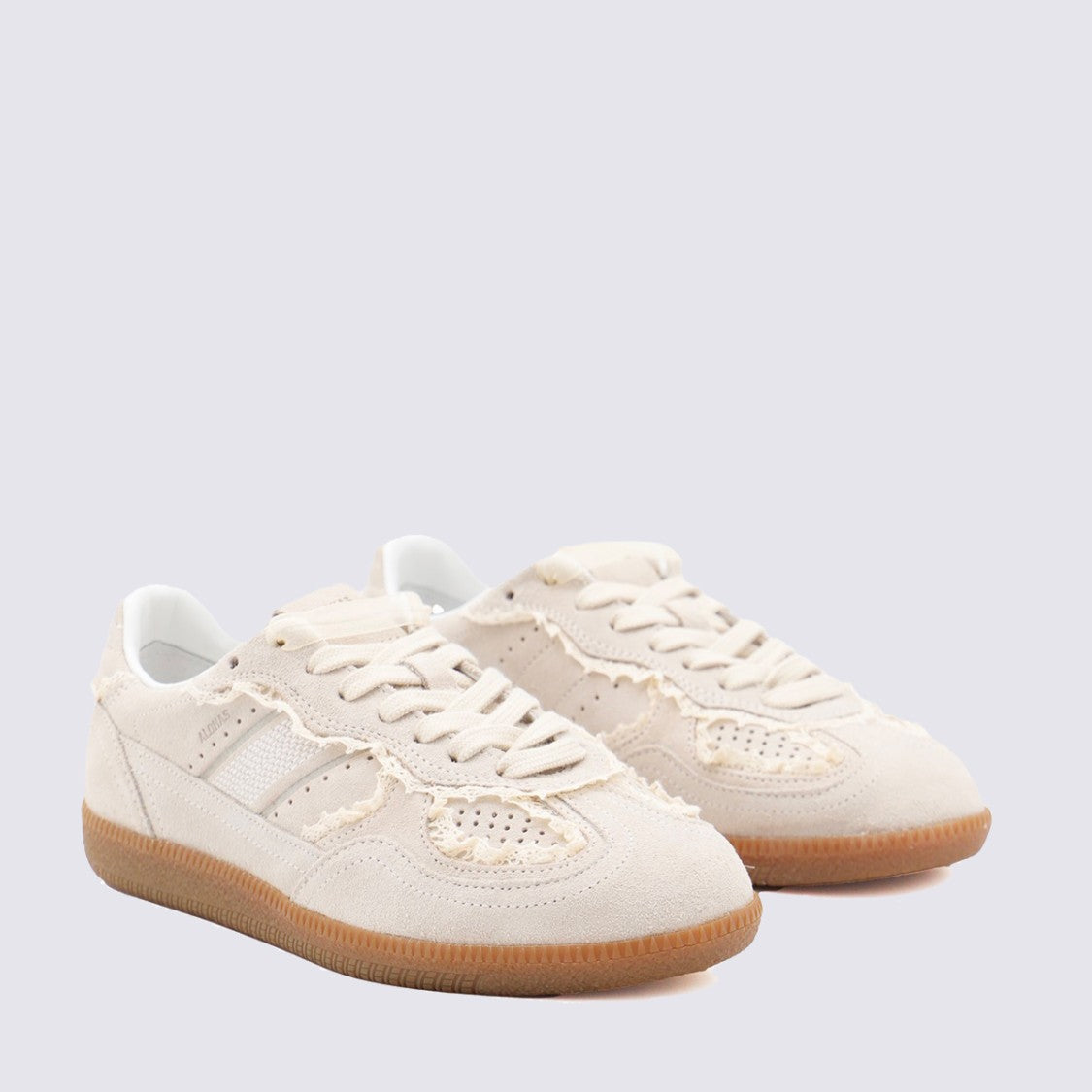 Alohas Textured Beige Low-Top Sneakers