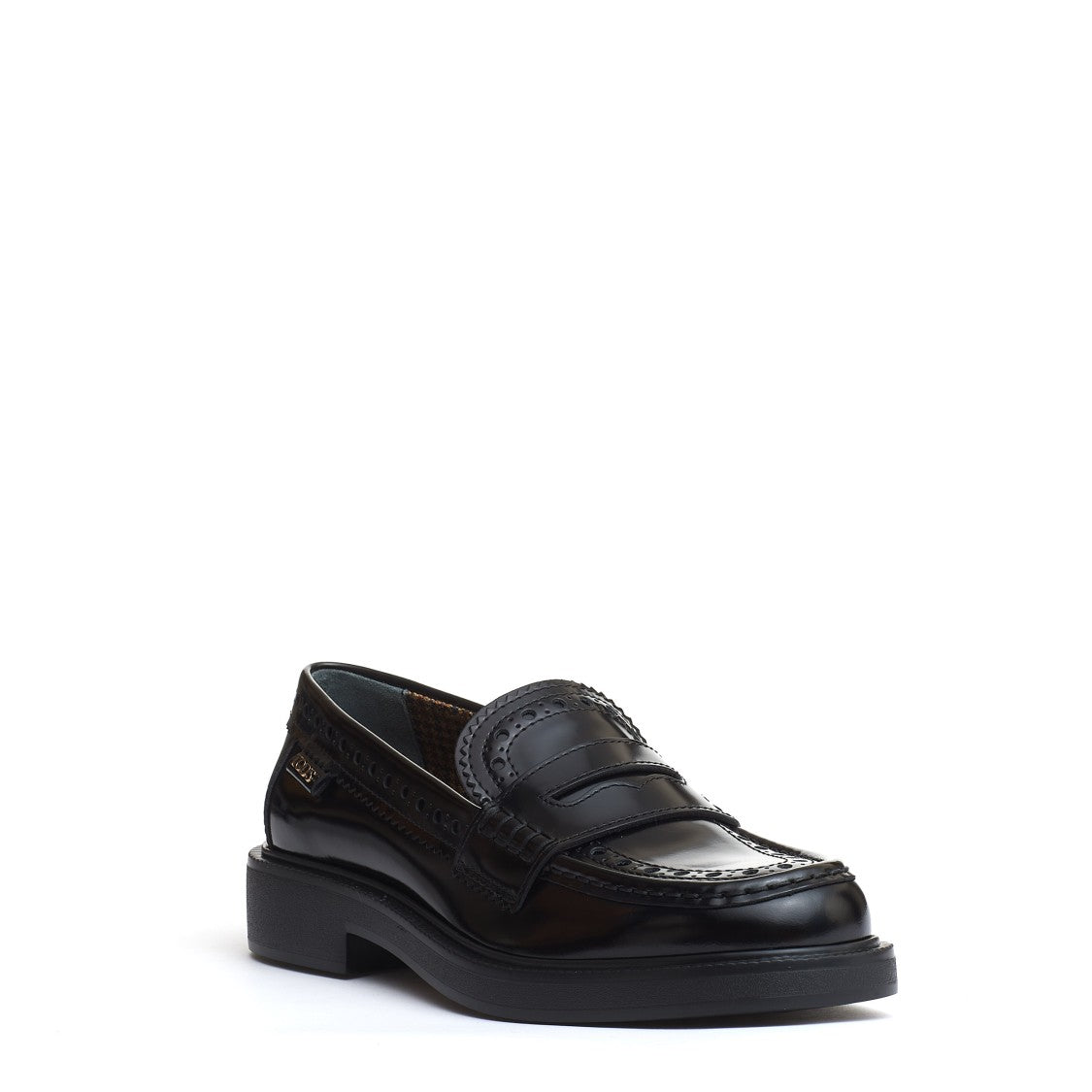 Tod's Black Brushed English Leather Moccasin