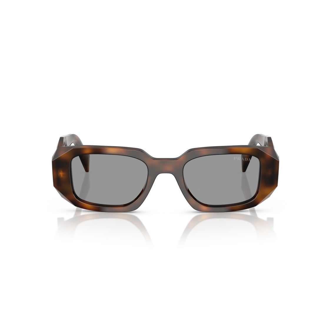 Prada 0Pr 17Ws Oversized Rectangular Tortoiseshell Sunglasses