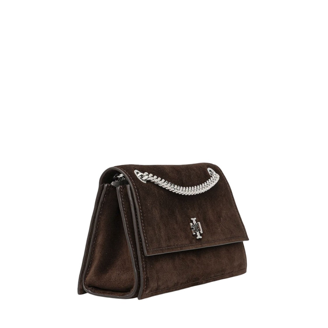 Tory Burch Suede Handbag With Turn Lock Closure