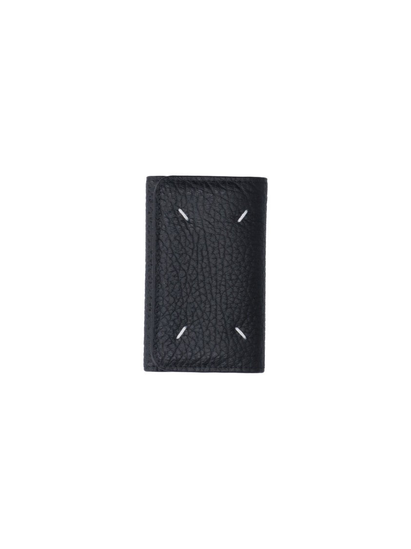 Maison Margiela Black Four Stitches Leather Wallet