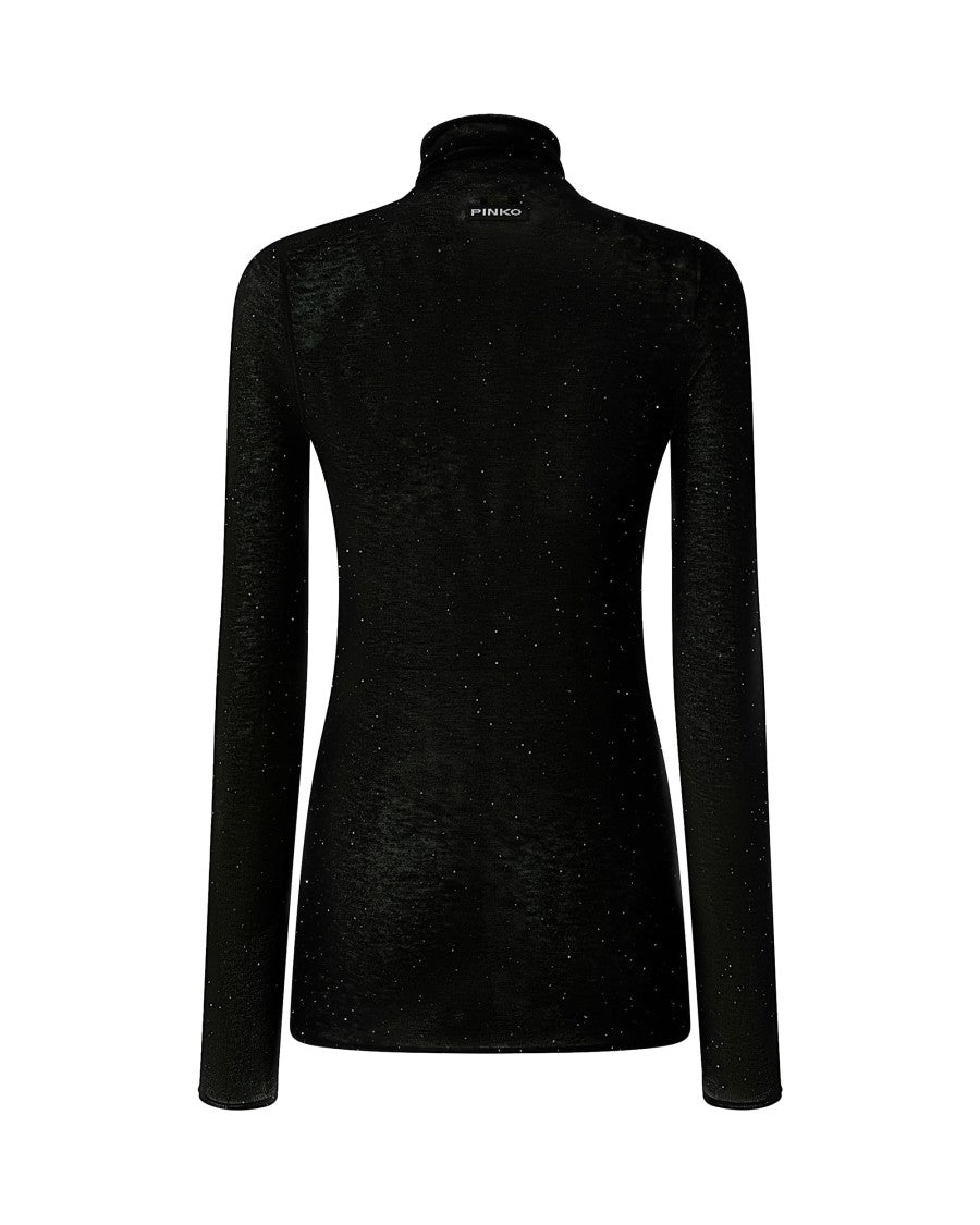 Pinko Black Micro Sequin Sweater
