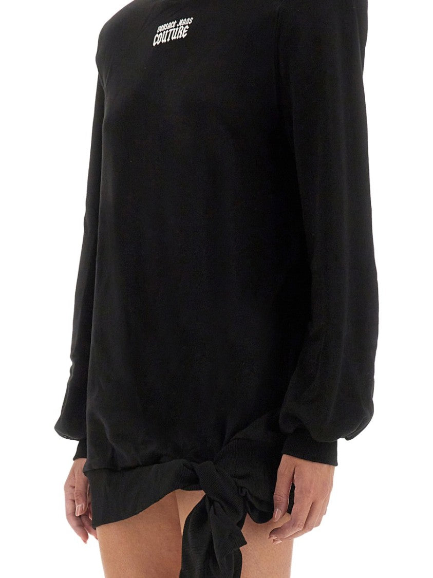 Versace Jeans Couture Sweatshirt Dress With Logo