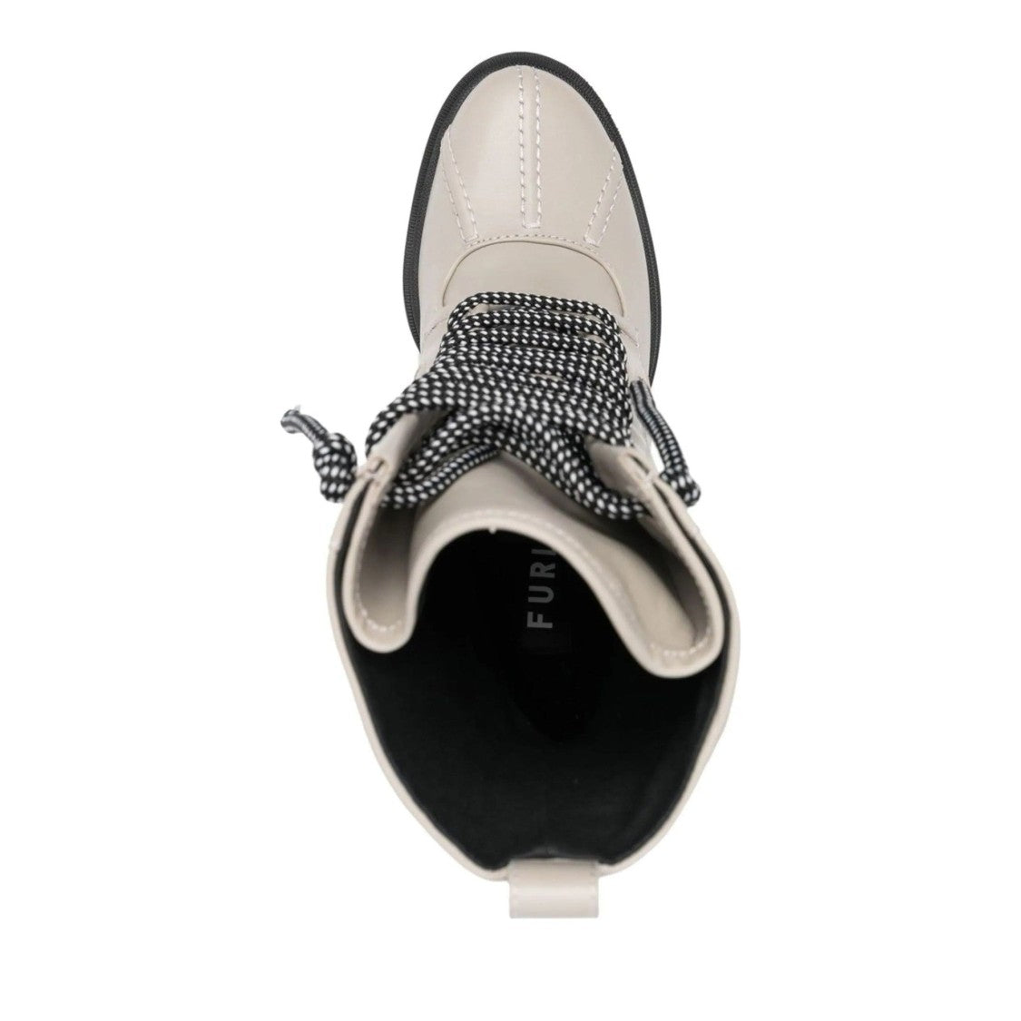 Furla Grey Climb High Block Heel Hiking Leather Ankle Boots