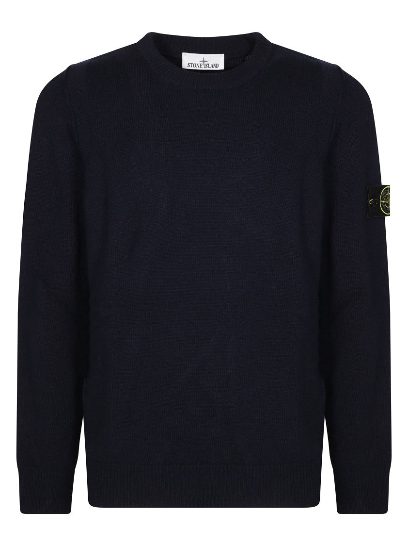 Stone Island Relaxed Fit Ribbed Crew Neck Sweater