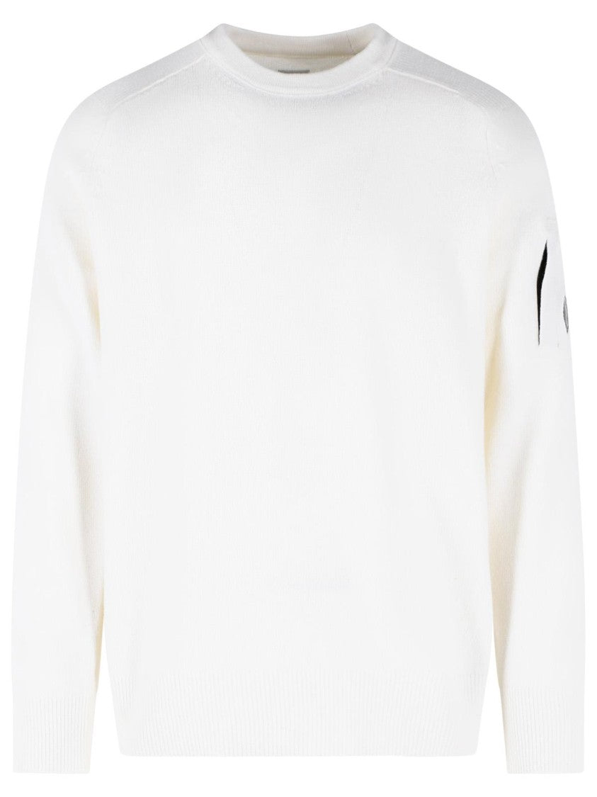 C.P. Company White Wool Blend Sweater