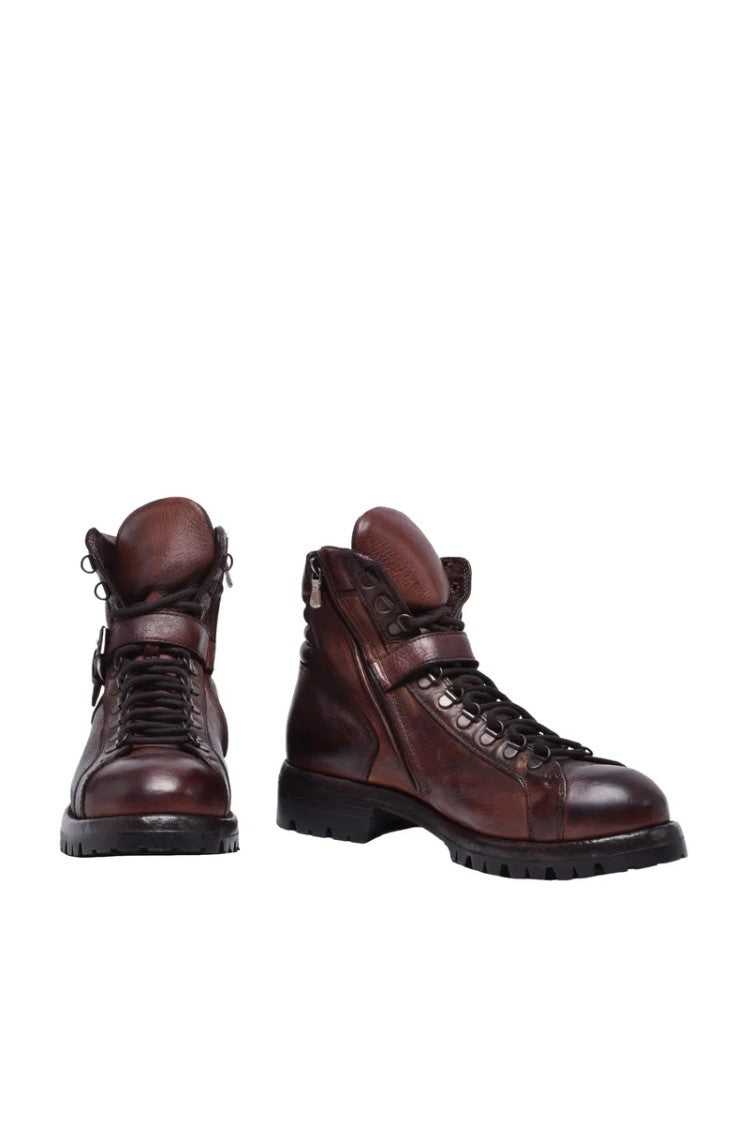 Eleventy Lace-Up Boots - Brown