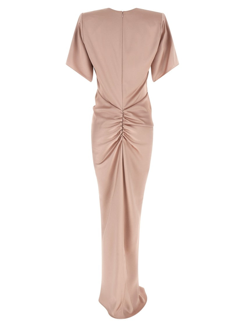 The Andamane 'Iris' Flowing Satin Maxi Dress