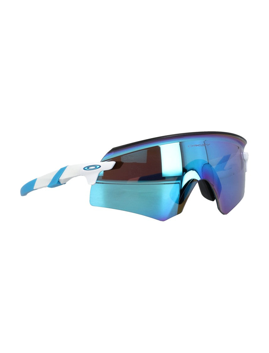 Oakley Wraparound Encoder Sunglasses With Gradient Blue Lenses