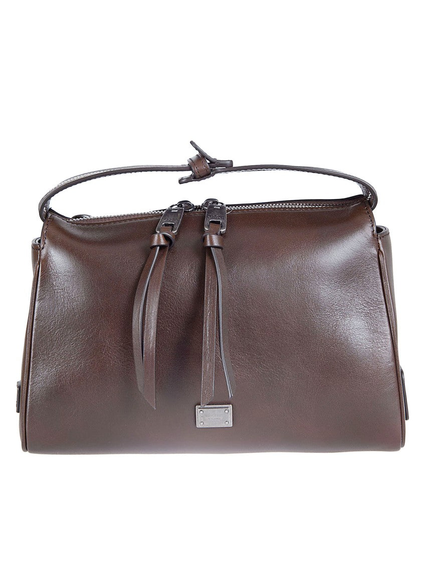 Dolce & Gabbana Vittoria Brown Calf Leather Shoulder Bag