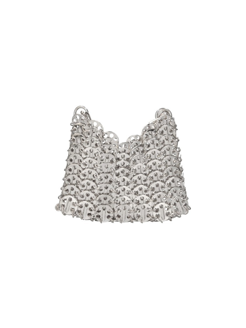 Rabanne Silver Iconic 1969 Mini Steel Shoulder Bag