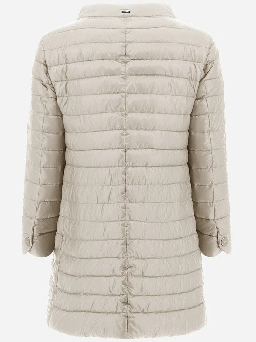 Herno Neutral Piumino Quilted Round Neck Jacket