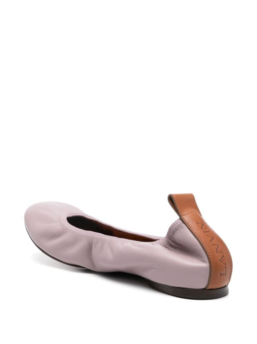 Lanvin Smooth Grain Calf Leather Slip-On Flats