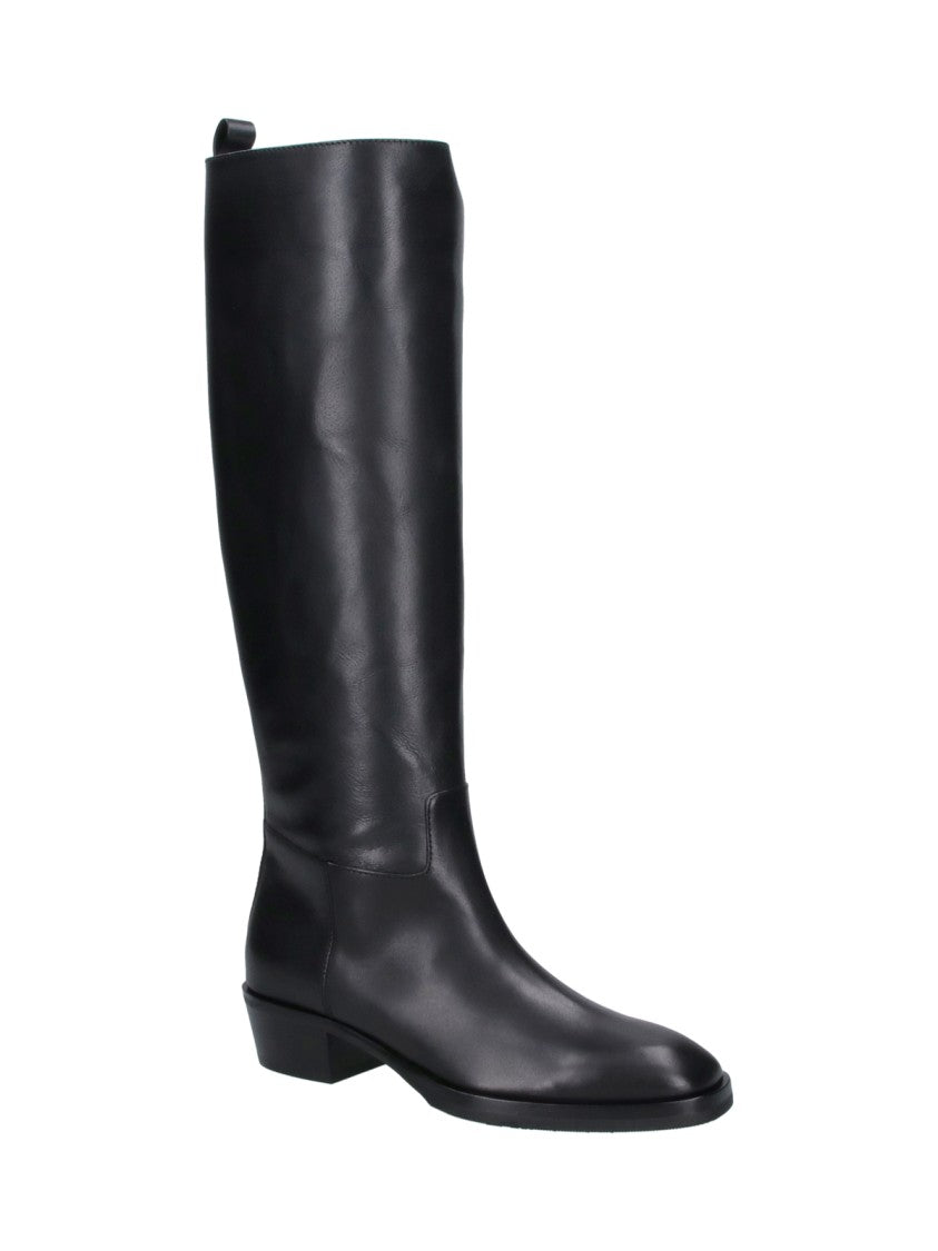 Jimmy Choo Sophisticated Buffalo Leather Tall Boots With Vibram Sole