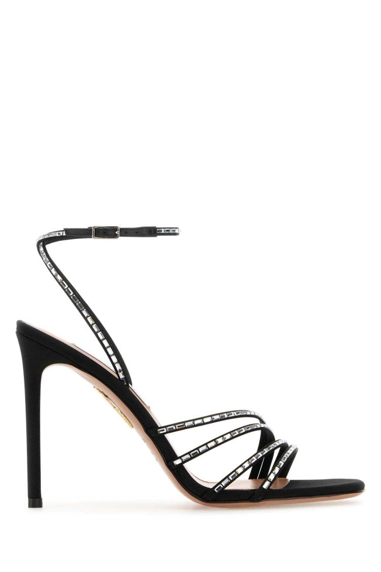 Aquazzura Embellished Fabric Mistica Sandals