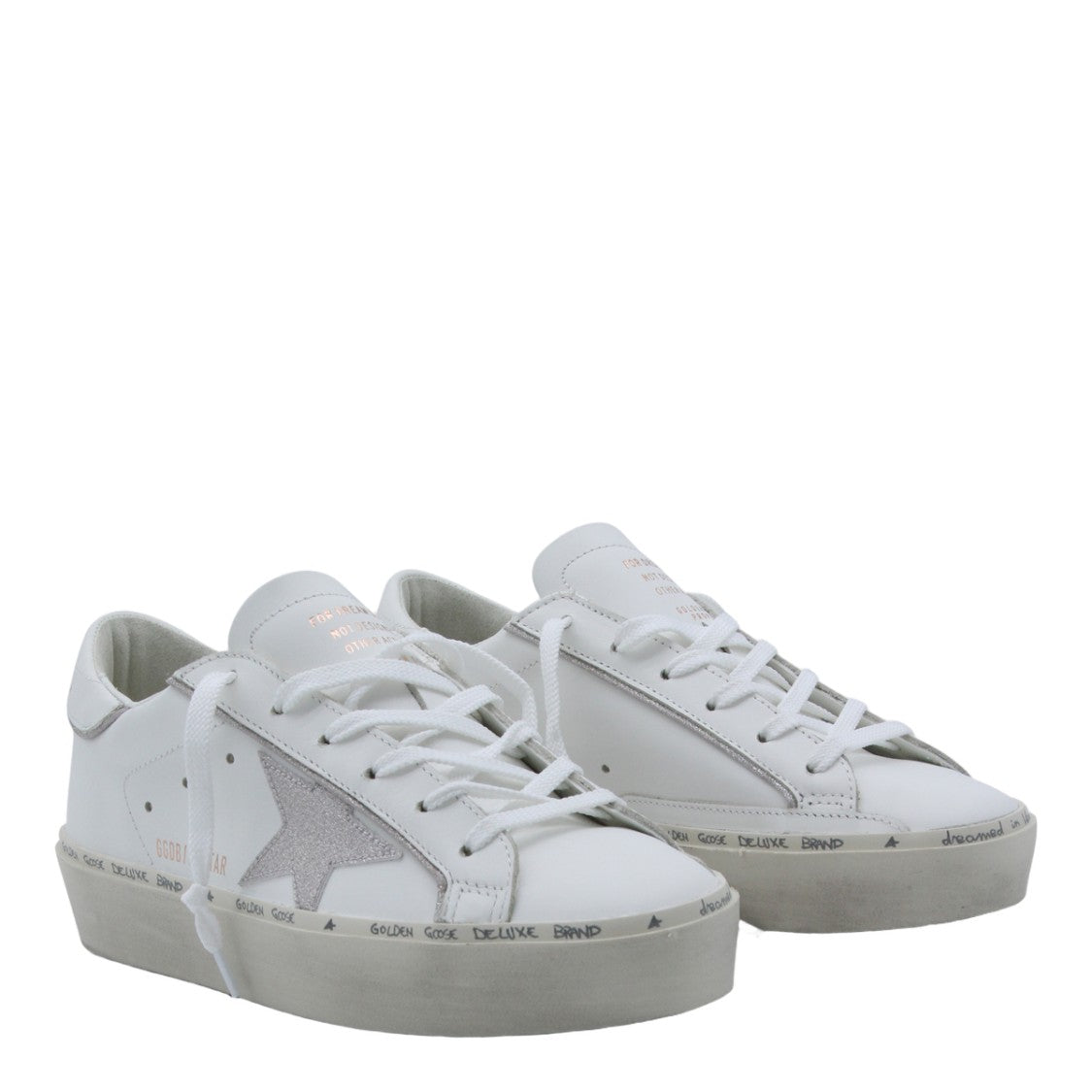 Golden Goose White Leather Low-Top Sneakers